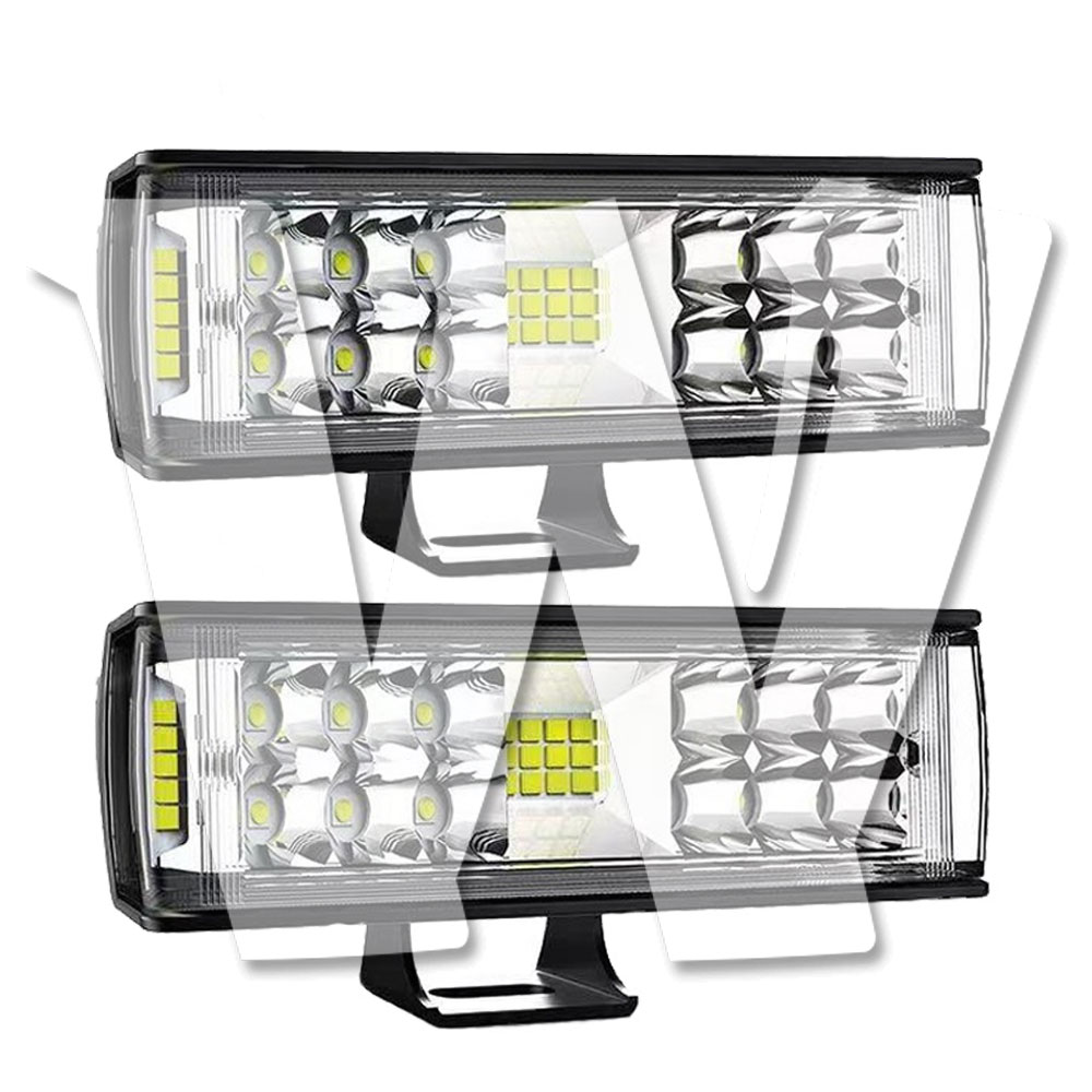 【三面発光 2個セット】 作業灯 LED ワークライト 7インチ 60W 6000LM ホワイト ホワイト 広角/スポット 12V/24V 照明 ジープ SUV 大型車 トラック ランクル 除雪車 漁船 トラクター 漁業用 農業機械 建設機械 オートバイ 防水 防塵 防震 汎用