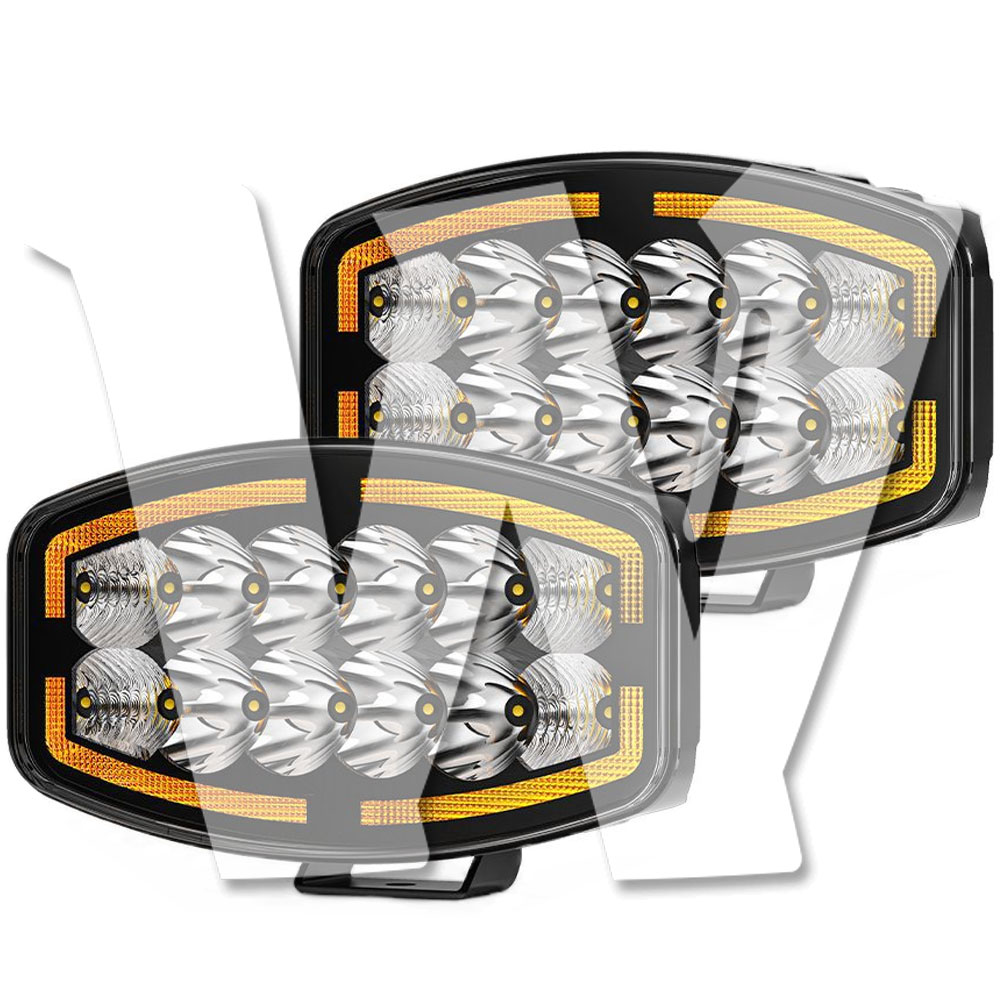 Rakuten - 【黒武士シリーズ 2個セット】10インチ LED作業灯 ワークライト 45W 9000LM 防水仕様 12V/24V兼用 広角/スポット/DRL 3モード 防水 ジープ トラック SUV 大型車 農業機械 建設機械 工事現場 汎用