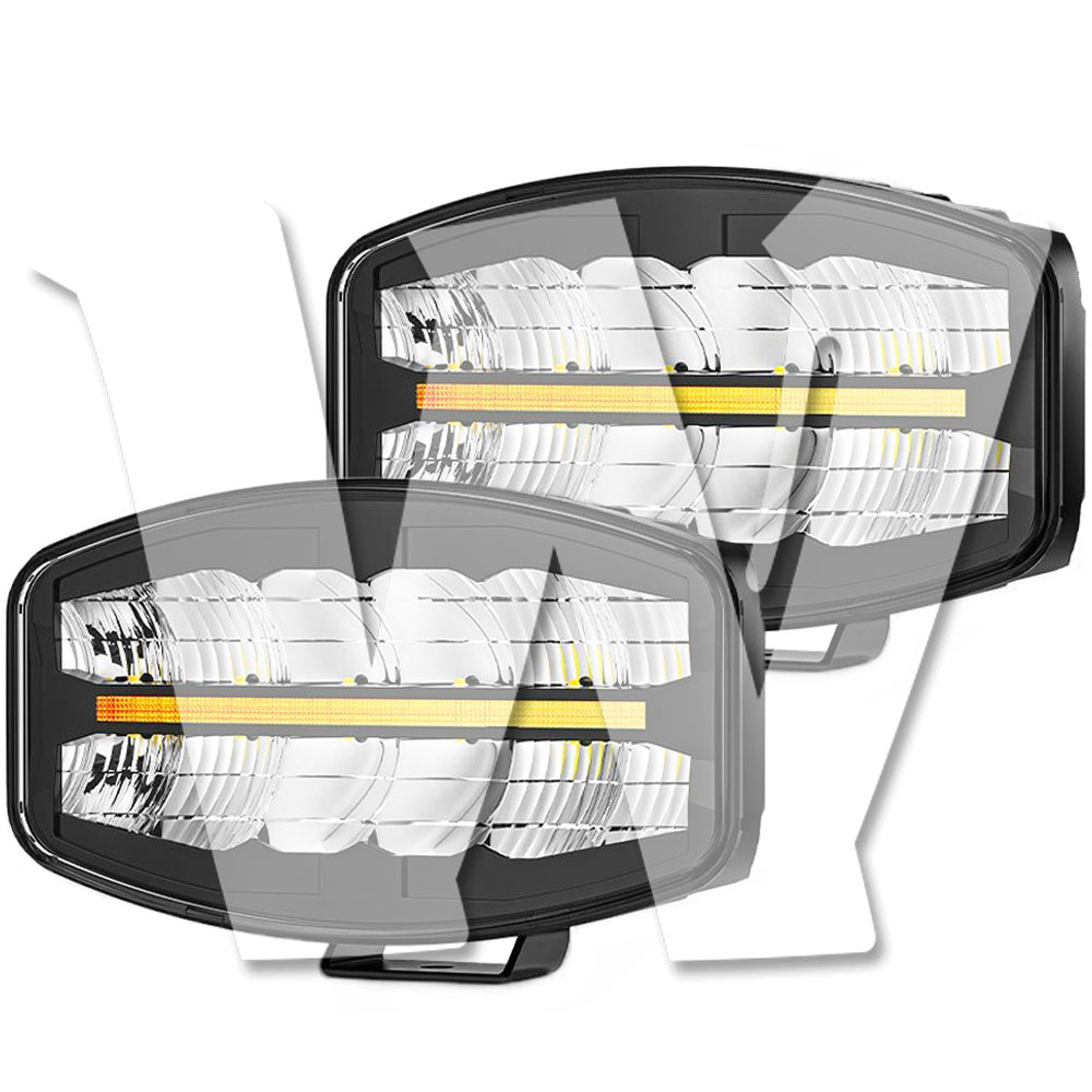 【黒武士シリーズ 2個セット】 10インチ LED 作業灯 ワークライト 45W 広角フラッドライト/デイライト対応 9000LM 12V/24V兼用 防水 ジープ トラック SUV 大型車 農業機械 建設機械 工事現場 汎用