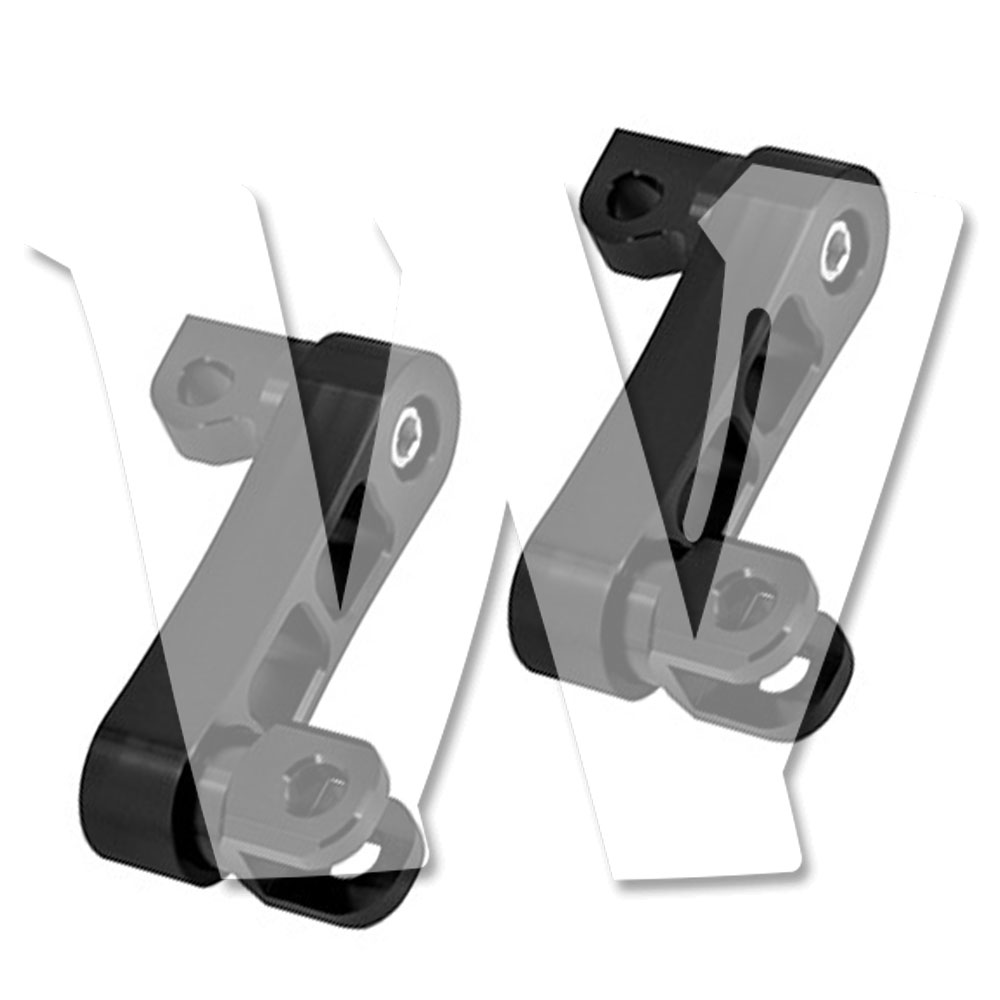 Rakuten - 【ハーレー用】 助手席用 360°調整可能 リアフットペグマウントキット ブラック CNCアルミ スポーツスターXL/ソフテイル/ダイナ対応 フットペグ延長サポート カスタムパーツ