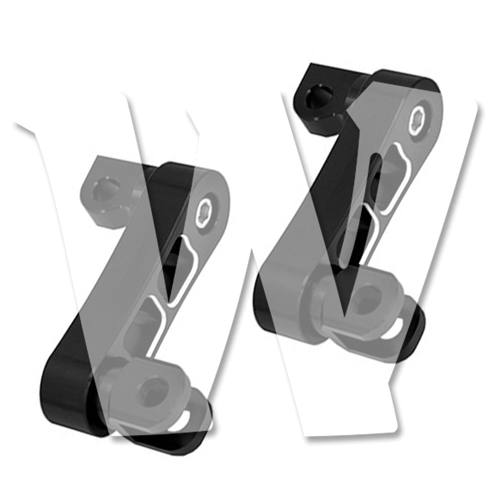 Rakuten - 【ハーレー用】 助手席用 360°調整可能 リアフットペグマウントキット ブラック/クローム CNCアルミ スポーツスターXL/ソフテイル/ダイナ対応 フットペグ延長サポート カスタムパーツ