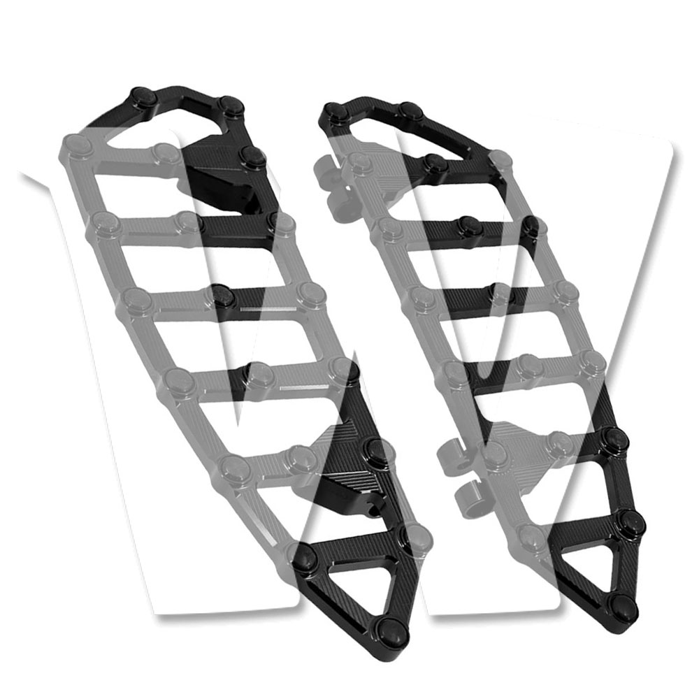 Rakuten - 【ハーレー用】 ソフテイルFL系(1986-2017) / ツーリングFLHR系(1986年以降) 対応 フットボード フットペグ ブラケット アルミ合金 ブラック 純正風 交換用カスタムパーツ