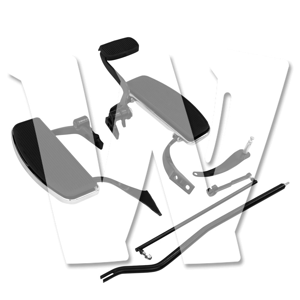 Rakuten - 【ハーレー用】 ダイナ フォワードコントロールキット フロアボード ブラック FXD FXDB 他対応 2006-2017年式 足前出し フットペグセット カスタムパーツ