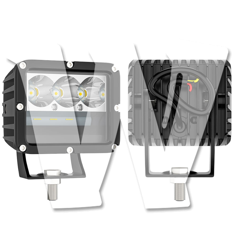 作業灯 LED ワークライト 60W 6000LM ホワイト/イエロー 2個 12V/24V兼用 前照灯 投光器 防水 防塵 防震 オートバイ SUV 大型車 トラック ランクル 除雪車 漁船 トラクター 漁業用 農業機械 建設機械 汎用