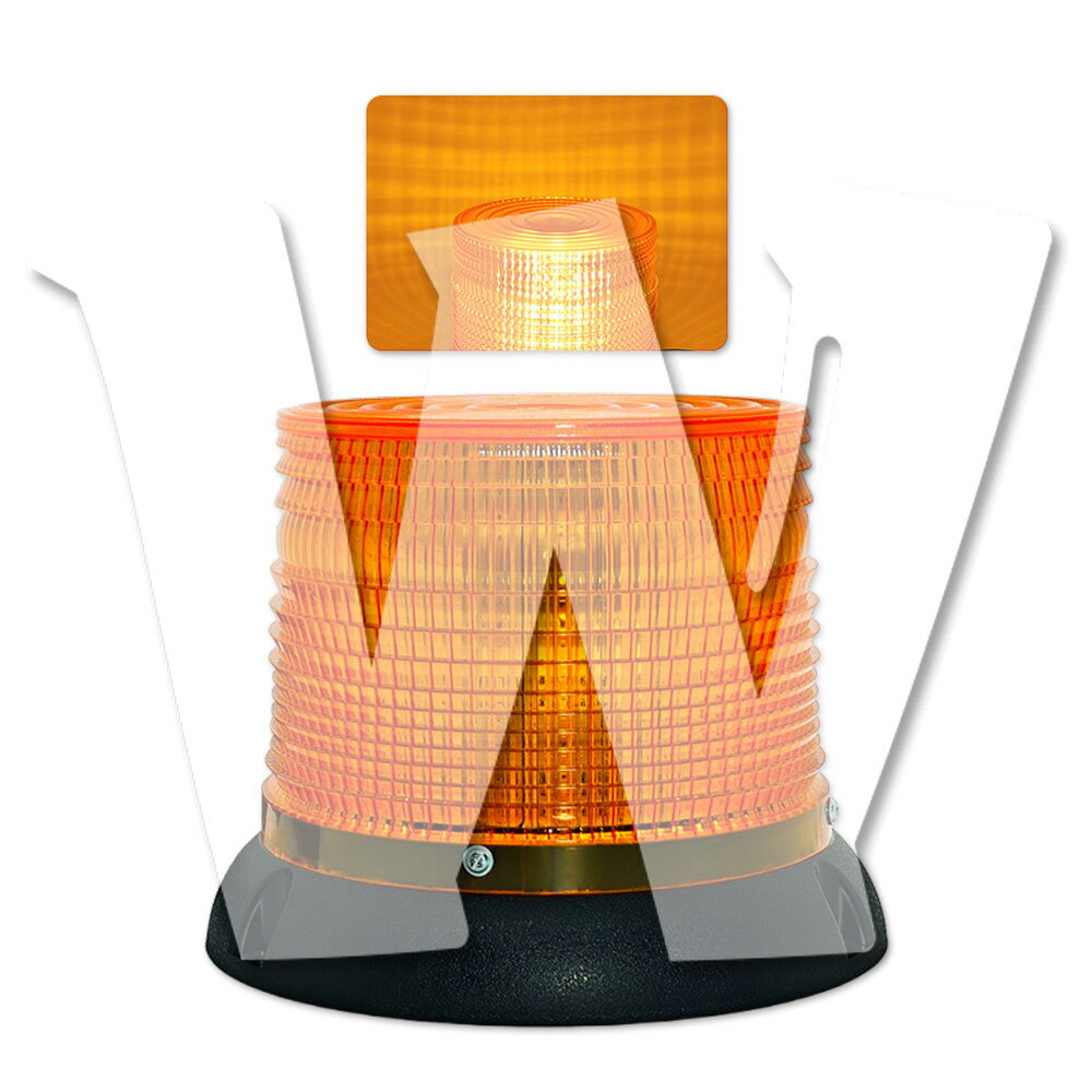 Rakuten - 【イエロー発光】LED 緊急点滅ライト ハザード 多モード ストロボ 警告灯 12V/24V 汎用 ライトバー 除雪車 トラクター 工事現場 トラック SUV トレーラー 建設機械 パトロール 農業機械 1個