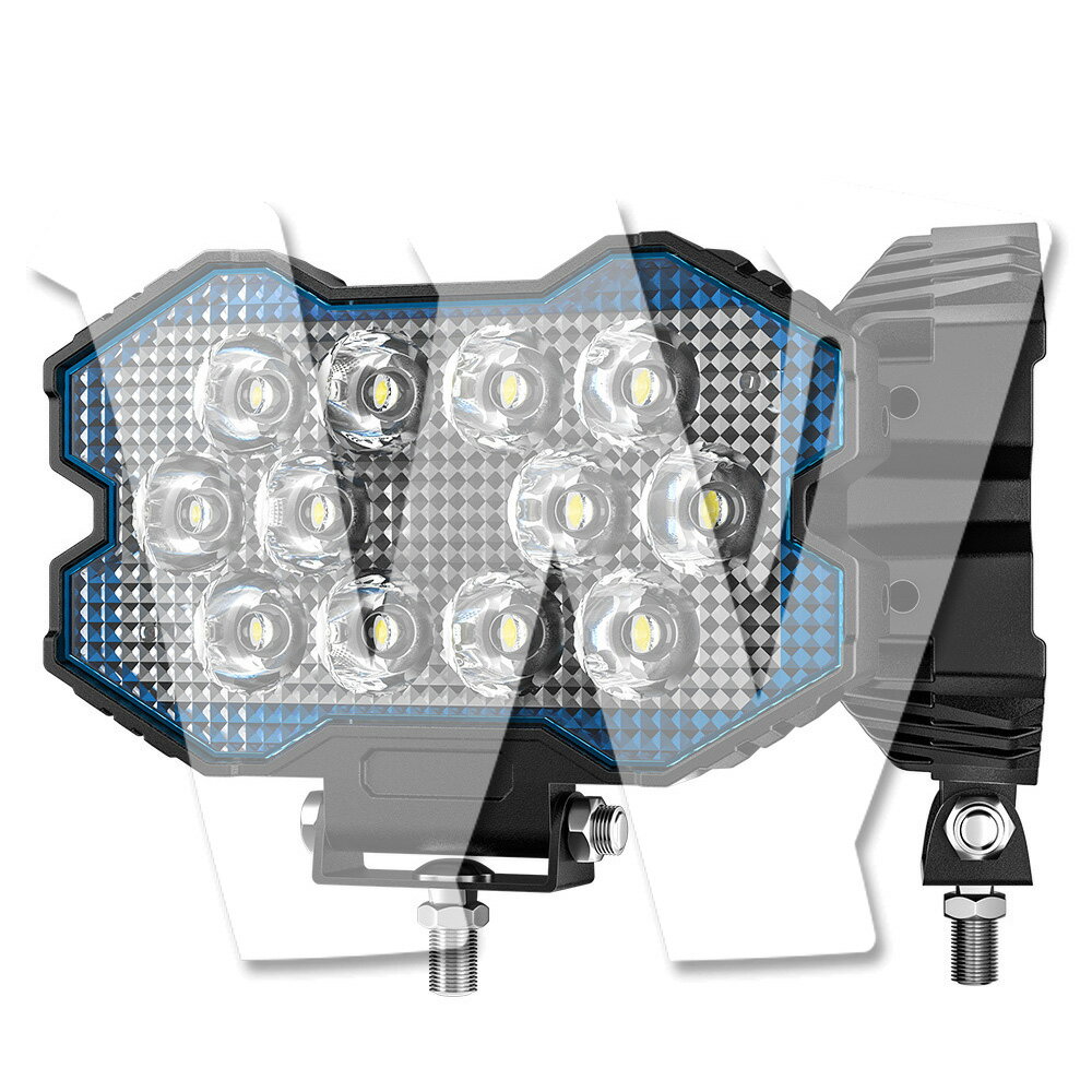 Rakuten - 青シリーズ 5.8インチ 作業灯 LED ワークライト 34W 狭角タイプ スポットライト ホワイト 12V/24V兼用 前照灯 投光器 照明 ジープ SUV 大型車 トラック ランクル 除雪車 漁船 トラクター 漁業用 農業機械 建設機械 工事現場 防水 汎用 高品質 高輝度 2個