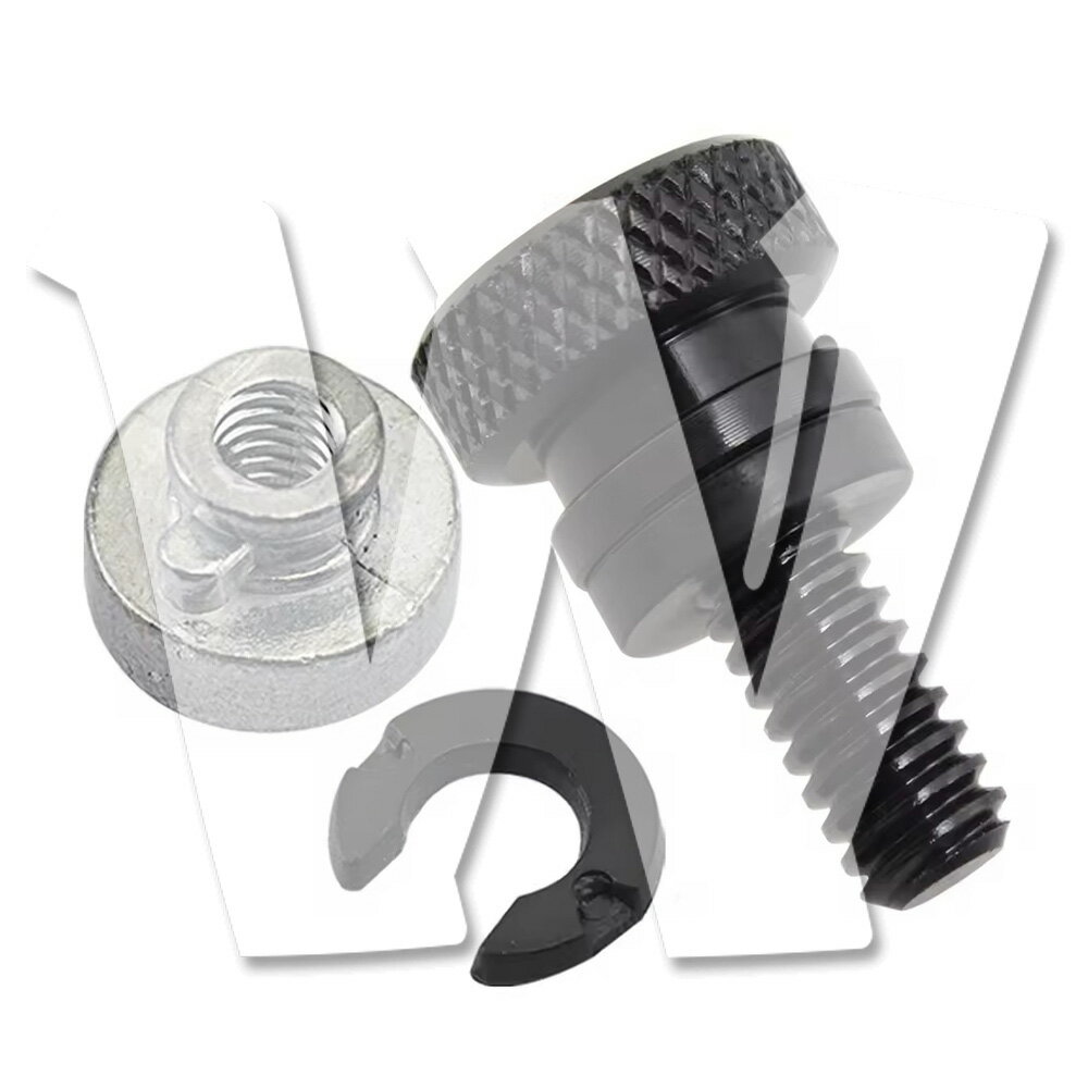 【ハーレー専用】 シート固定ボルト ネジ キャップ ツーリング/ソフテイル/ダイナ/スポーツスター XL883/1200対応 社外パーツ バイク 予備品 汎用 【ブラック】