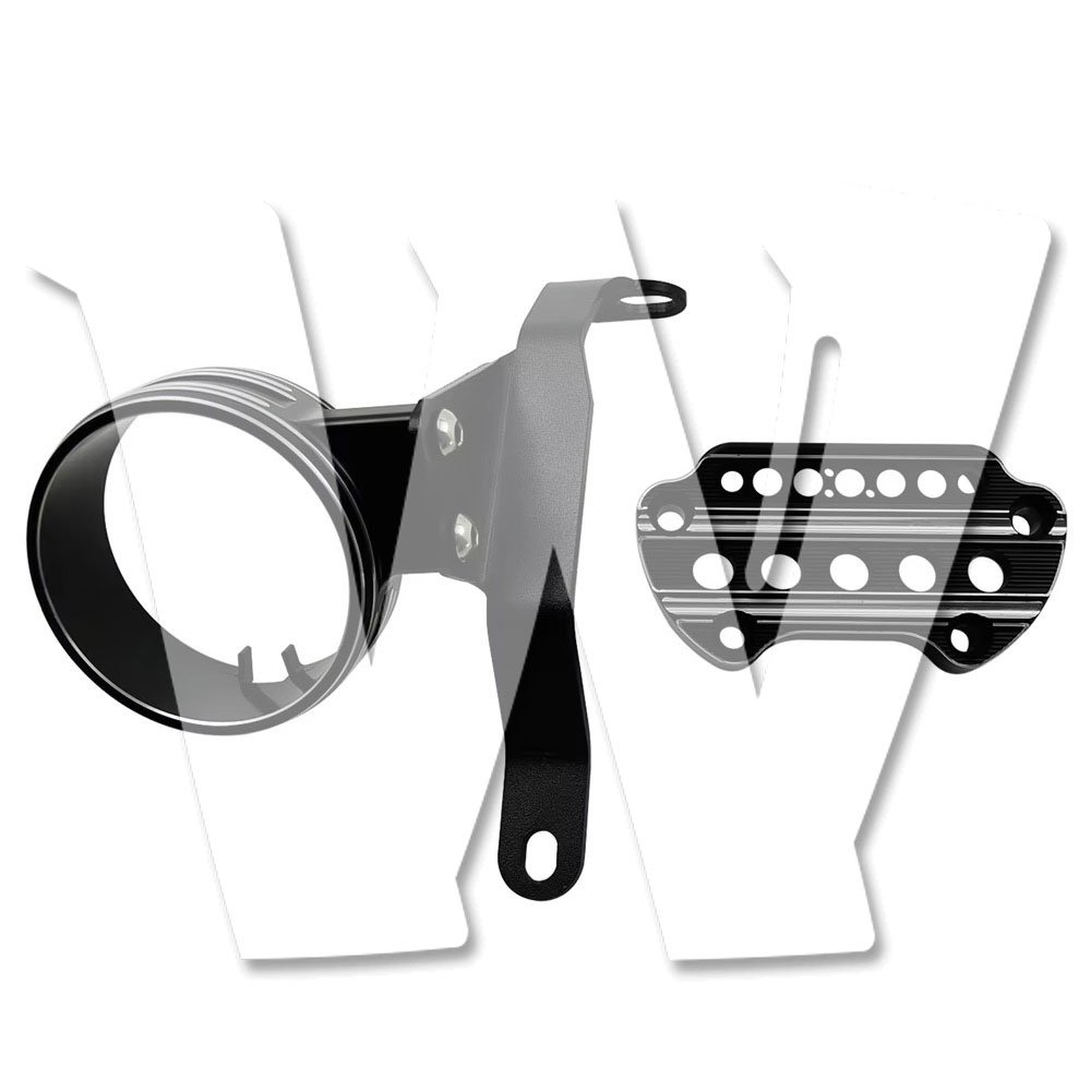 ハーレー ダビッドソン スポーツスター XL883 1200 2004-2020年式モデル スピードメーター サイドマウント 再配置 ブラケット インジケーター ライト ハンドル バー ブラック CNC製 部品 パーツ カスタム アクセサリー オートバイ