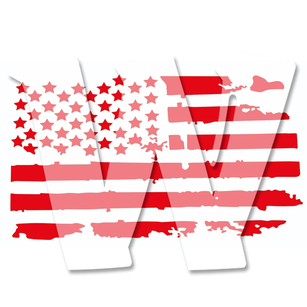 米国風ヴィンテージ アメリカ国旗 フード （ボンネット/ドア/窓）） ステッカー デカール アクセサリー ジープ TOYOTA タコマ TACOMA トラック あらゆる自動車に適合!! 510*900mm （レッド）