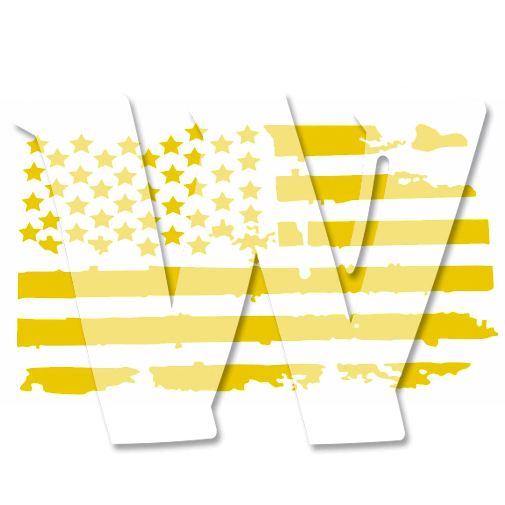 米国風ヴィンテージ アメリカ国旗 フード （ボンネット/ドア/窓）） ステッカー デカール アクセサリー ジープ TOYOTA タコマ TACOMA トラック あらゆる自動車に適合!! 510*900mm （イエロー）