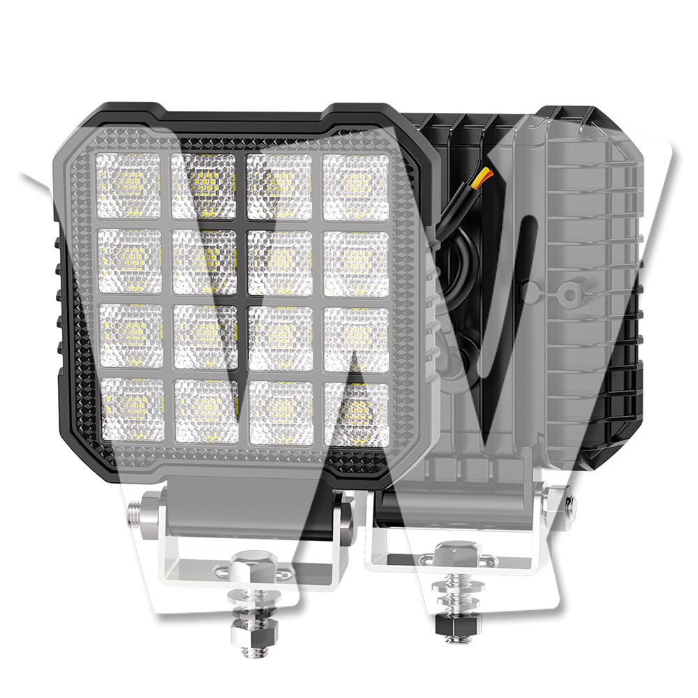 Rakuten - 【2個セット 2色切替】 4インチ LEDワークライト 作業灯 25W 9300LM ホワイト/イエロー 防水防塵 12V/24V 前照灯 ジープ オフロード トラック 汎用