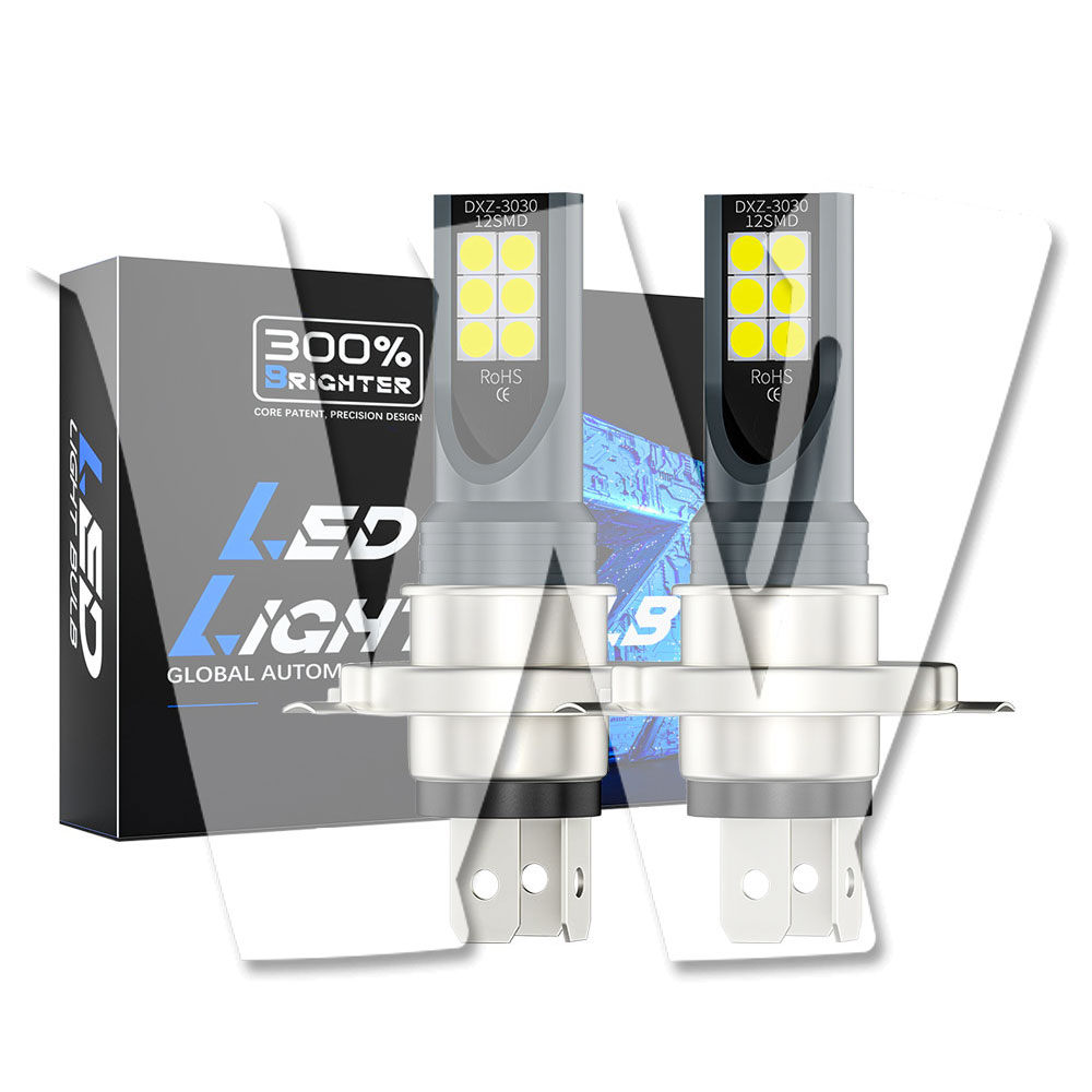 Rakuten - 【H4】 車検対応 6500K ホワイト 2200LM CSP3030チップ搭載 H4 LED ヘッドライト フォグランプ 高品質 高輝度 1年保証