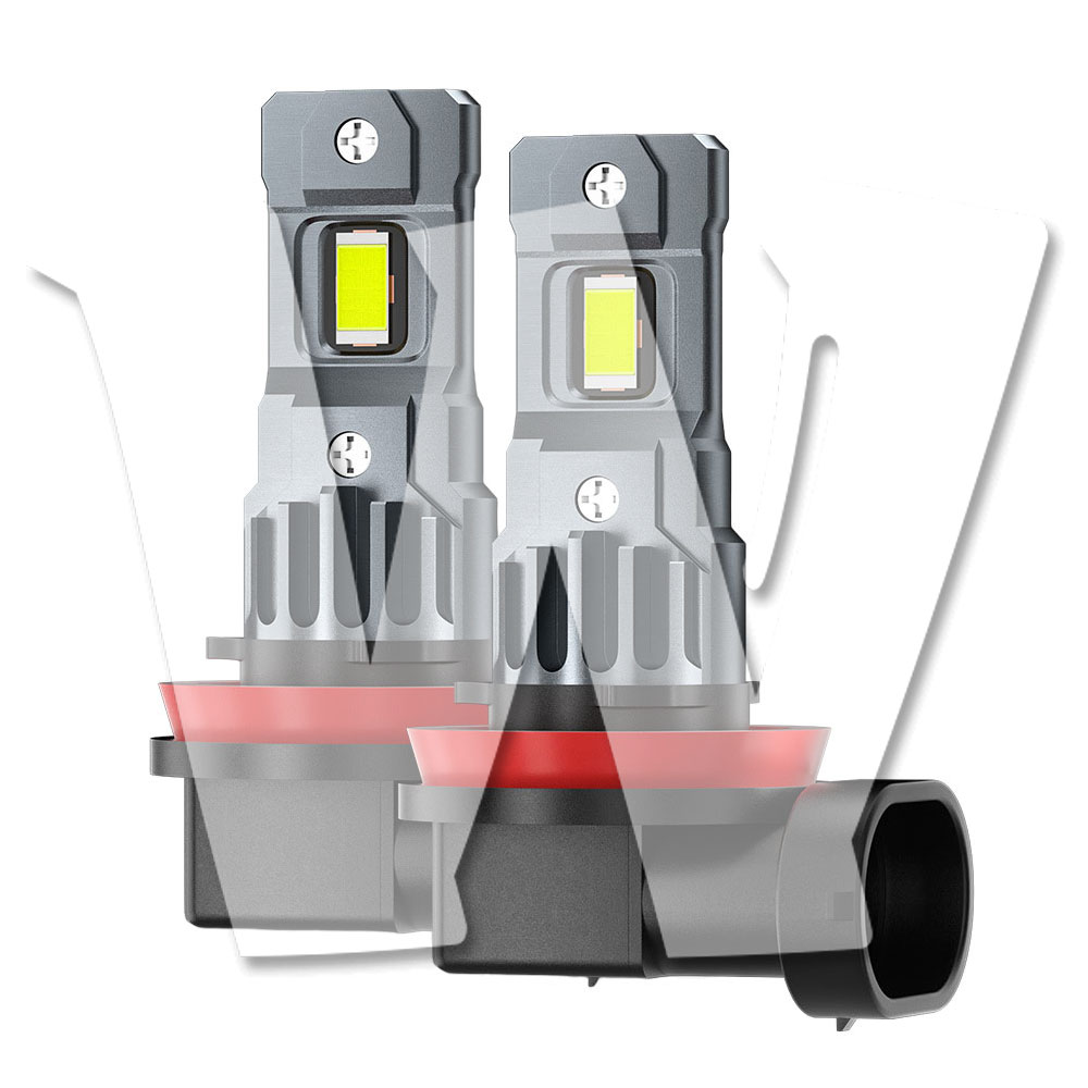 樂天商城 - H8 H9 H11 H16 兼用タイプ 新車検対応 6500K ホワイト 3300LM LED化 CREE3570チップ搭載 LED ヘッドライト フォグランプ 高品質 高輝度 1年保証