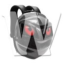 悪魔の眼 自転車 オートバイ バイク プログラム可能なLEDスクリーン LEDバック 拡張可能 ヘルメット収納可能 ノートPC収納 未来的なバック 追突防止 安...