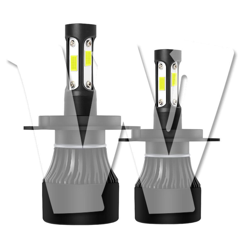 Rakuten - H4 Hi.Low切替式 四面発光タイプ 新車検対応 COBチップ 6500K ホワイト 3600ルーメン LED化 LED ヘッドライト フォグランプ 高品質 高輝度 IP68 1年保証