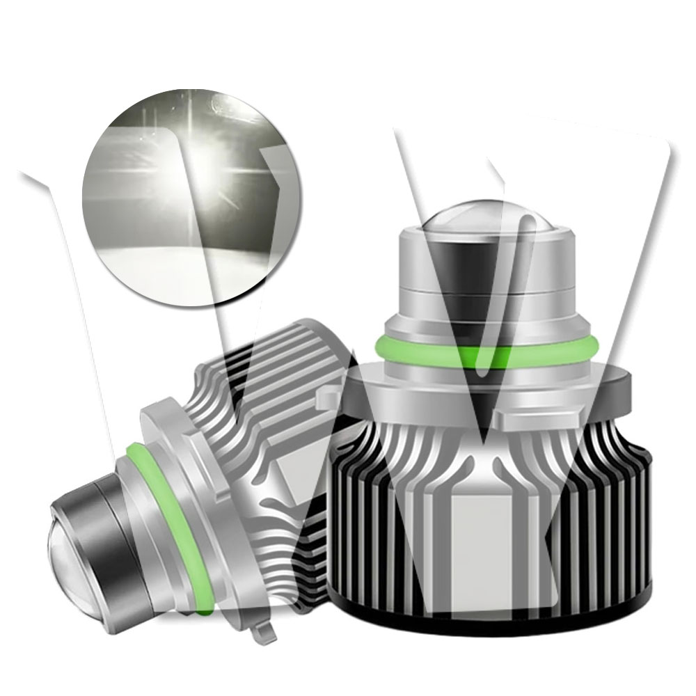 Rakuten - 2025年新発売!! HB4 40W ホワイト 6000K 車検対応 8000LM 純正HIDをLED化 WITH3570チップ搭載 プロジェクターレンズ LED ヘッドライト フォグランプ バルブ バーナー ノイズ キャンセラー内蔵 高輝度 高品質 IP68 1年保証!!