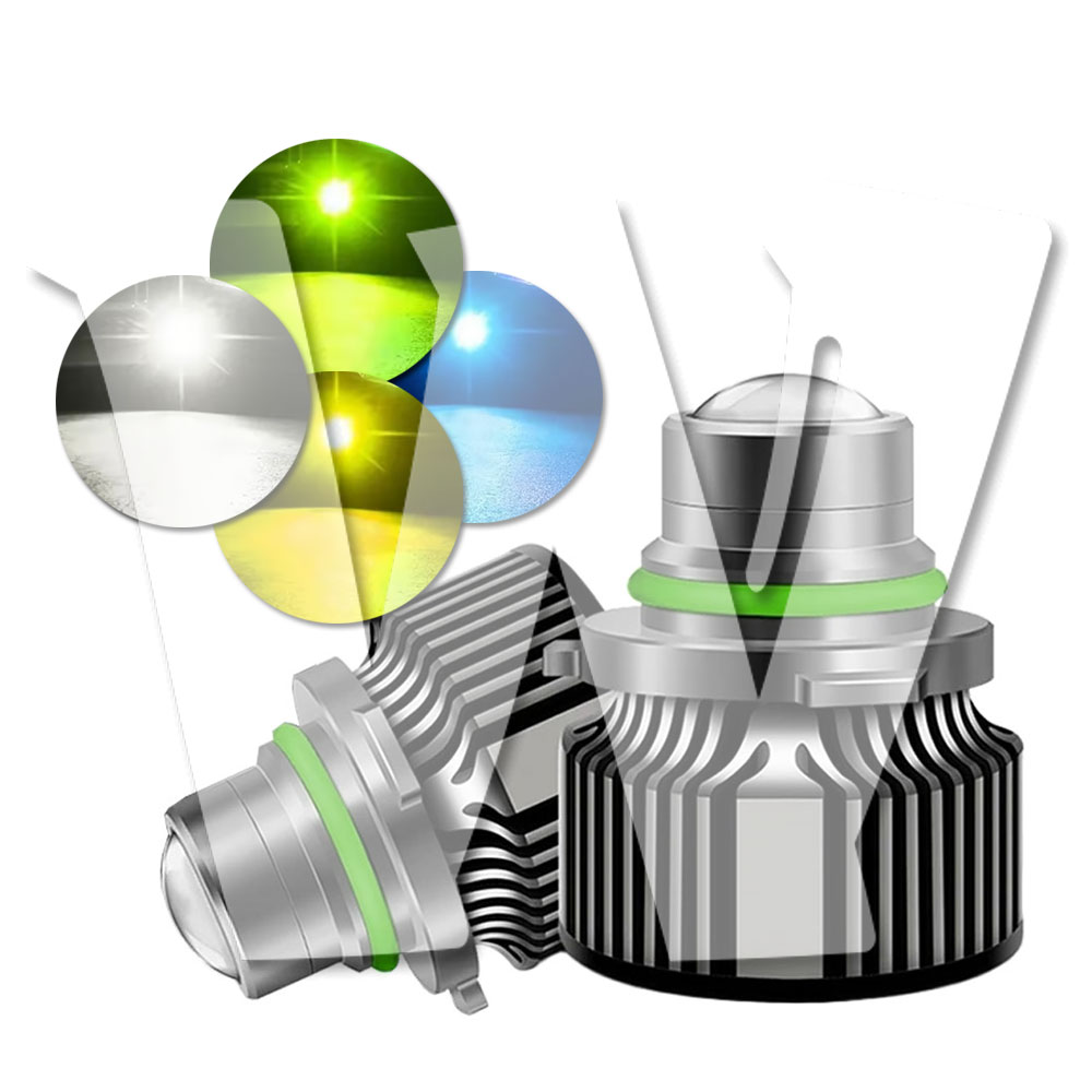 Rakuten - HB4 40W 発光カラーご選択!! 8000LM 純正HIDをLED化 WITH3570チップ搭載 プロジェクターレンズ LED ヘッドライト フォグランプ バルブ バーナー ノイズ キャンセラー内蔵 高輝度 高品質 IP68 1年保証!!