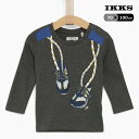 【IKKS】長袖Tシャツ（靴柄／70-100cm）子供服 男の子 Tシャツ 長袖 ロンT 綿100％ おしゃれ ブランド かっこいい ベビー キッズ 70 80 90 100【本店】