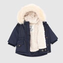 【セール20%OFF】【IKKS】シェルパフリース コート（紺／80-90cm）子供服 女の子 コート ジャケット アウター 防寒 シェルパフリース 撥水 おしゃれ ブランド かっこいい ベビー キッズ 80 90【本店】