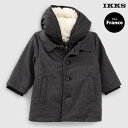 【IKKS】コート（重ね着風ツイード柄／80-90cm）子供服 女の子 コート ジャケット アウター 防寒 撥水 おしゃれ ブランド かっこいい ベビー キッズ 80 90【本店】