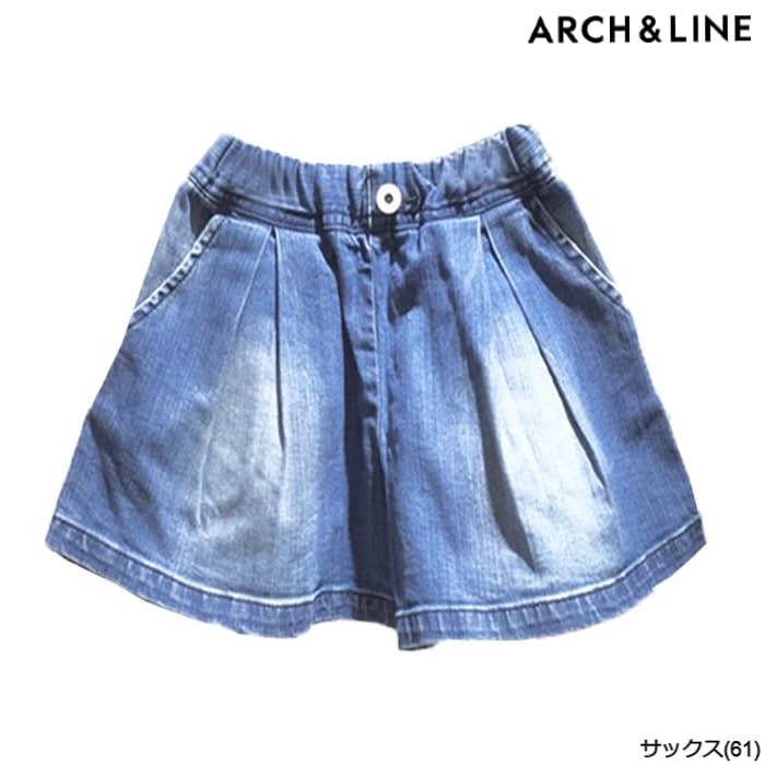 商品紹介 ARCH＆LINE DENIM CULOTTE ※詳しい商品情報はカラー＆サイズを選択すると以下「商品仕様」に表示されます 女の子のカジュアルスタイルの定番・キュロットパンツを、デニムで仕立てました。 カットソーやブラウス、無地物...