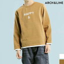 アーチアンドライン ARCH&LINE 長袖Tシャツ CLEAR COTTON HAPPY & L/S TEE S(100-110cm) 子供 Tシャツ 長袖 ロンT ブランド おしゃれ キッズ [AL202309]