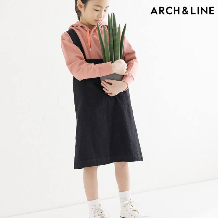 ARCH&LINE デニム ジャンパースカート キッズ DENIM JUMPER SKIRT 145- 155cm [ AL212501 ] アーチアンドライン 春夏 ワンピース キッズワンピース ジュニア 女の子 おしゃれ シンプル きれいめ 子供服