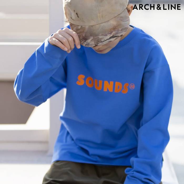 楽天ほわいとあっぷるアーチアンドライン ARCH＆LINE OG CLEAR COTTON SOUNDS TEE AL232301 M-1（115-155cm） キッズ ジュニア Tシャツ 長袖 ロンT【寄付】