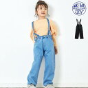 MAKE YOUR DAY サス付きワイドパンツ BL/BK M410306 80-140cm メイクユアデイ キッズ ジュニア パンツ 長ズボン【藤崎】