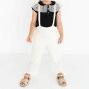 【20%OFF】maarook ジャガードレースサロペット | パンツ レース 女の子 子供 子ども こども キッズ ブランド おしゃれ かわいい 夏服 夏 1...