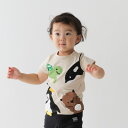 【Tシャツ】チークルーム 2025春夏 #450131 海の動物Tシャツ 半袖 綿100% 夏物 男の子 女の子 かわいい プレゼント ギフト ベビー キッズ 幼児 子供服 80 90 100cm
