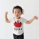 【Tシャツ】チークルーム 2025春夏 #450141 スイカTシャツ 半袖 綿100% 夏物 男の子 女の子 かわいい プレゼント ギフト ベビー キッズ 幼児 子供服 80 90 100cm