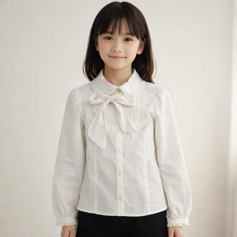 Rakuten - 【40%OFF】 キッズ フォーマル シャツ 長袖 【 JILL STUART / ジルスチュアート 】 子供服 女の子 白 卒園式 入学式 発表会 結婚式 七五三 ジュニア リボンシャツ 140cm