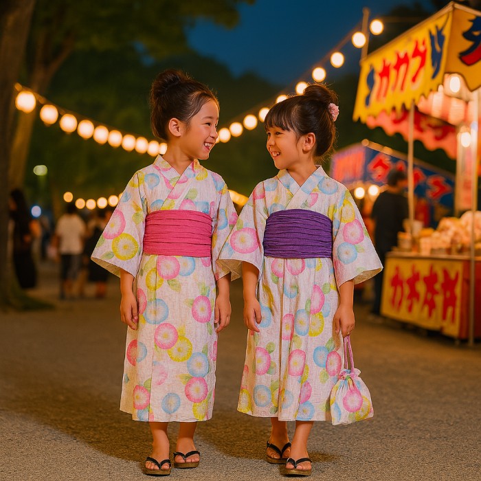 【夏】アンパサンド 浴衣 女の子 L275054 アサガオ柄かぶり浴衣 巾着付き 夏物 UV 夏祭り 花火大会 夕涼み会 幼稚園 保育園 ブランド プレゼント ベビー キッズ 保育園 小学生 幼児 子供服 正規品 綿100% 100 110cm 【SALE】 2