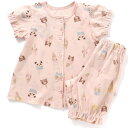 【20%OFF】Ampersand キッズ パジャマ 接触冷感 半袖 ピンク 110cm 子供用 男の子 女の子 セットアップ リラックス ルームウェア 綿10...