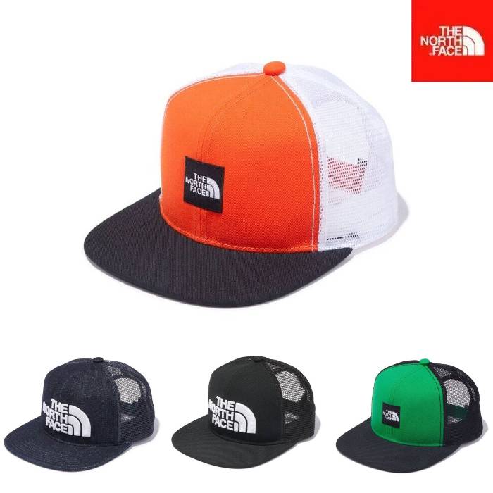 商品紹介 THE NORTH FACEトラッカーメッシュキャップ（キッズ）Kids Trucker Mesh Cap ストリートカジュアルのコーディネートを楽しむ際に重宝するメッシュキャップ。フロントのロゴ刺繍がデザインのアクセントになっています。アメリカンホックでサイズ調節が可能。 クラシックなデザインにフラットな硬めのツバで、ラフなスタイルの主役として使えるアイテムです。 商品情報 ● 商品番号：NNJ02311 ● カラー：インディゴ、ブラック、プライマリーグリーン、レトロオレンジ ● サイズ：KM（50〜53cm） KL（54〜56cm） つば長さ：7cm ● 素　材：[PR・RO・K]ポリエステル100％、[ID]綿100％、[ZC]＜本体＞綿100％、＜ツバ＞ポリエステル 100％＜メッシュ部＞ポリエステル100％ ● 仕　様：ロゴ刺繍／ハードバッキング／フラットなツバ／アメリカンホックによるサイズ調整機能 ● 生産国：中国 ご注意こちらは【店頭販売商品】です。 店頭在庫より販売しますため、楽天在庫の反映にタイムラグが生じ、ご注文の商品が完売の場合がございます。何卒ご容赦ください。 ご注意キャンセル、返品、交換お客様都合(イメージが違う、サイズを間違えた等)のお取消や返品はお受けできません。 ご購入の前に十分に商品の内容をご確認ください。 ※商品のお色や質感など実物となるべく近く見えるよう撮影しておりますが、お客様ご使用のモニターやブラウザなどの環境により 実物と異なる場合がございます。あらかじめご了承ください。