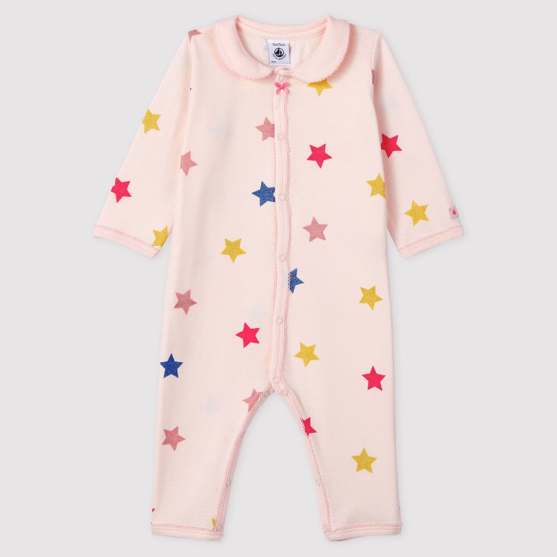 Rakuten - プチバトー ベビー 長袖 星柄 カバーオール 57872 74cm 新生児 ロンパース 前開き 綿100％ 出産祝い ギフト プレゼント PETIT BATEAU