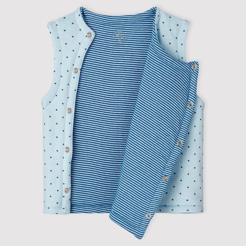 プチバトー ベビー セール リバーシブル ノースリーブ ベスト 57874 67cm 子供服 ...