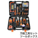 プロックステック ホームツールセット42点セット 家庭用 日曜大工 工具セット DIYセット 家具組み立て 自転車 車 作業道具セット 収納ケース付きツールボッ...