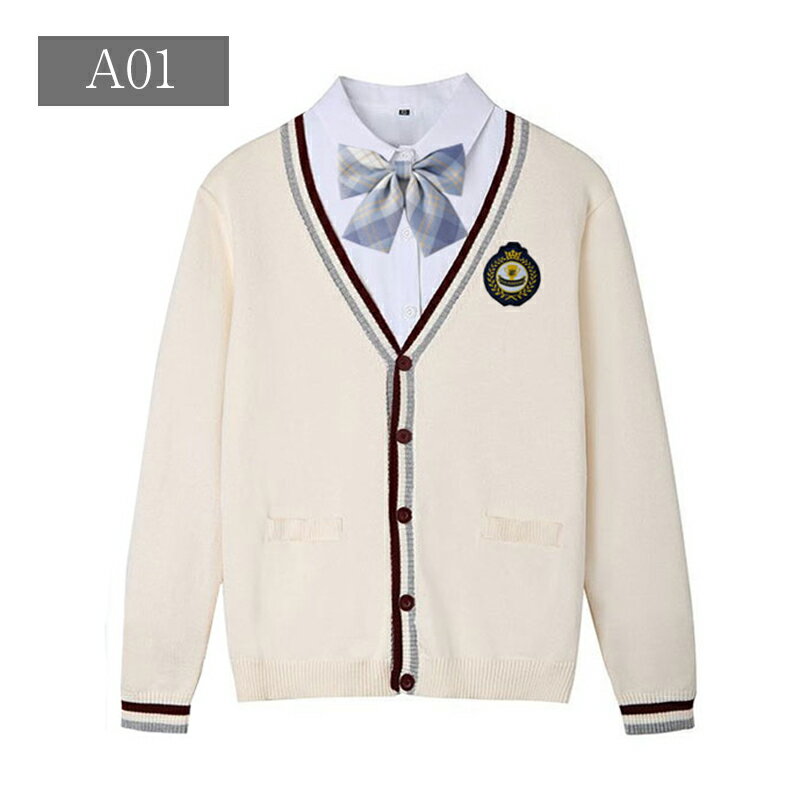 学生服女の子 制服 スーツ カーディガン 18種類 4点set ネクレス 蝶結び 高品質 コスプレ衣装 上下セット 入学式スーツ 女の子 女子学生制服 XS S M L XL 2XL 3XL 4XL