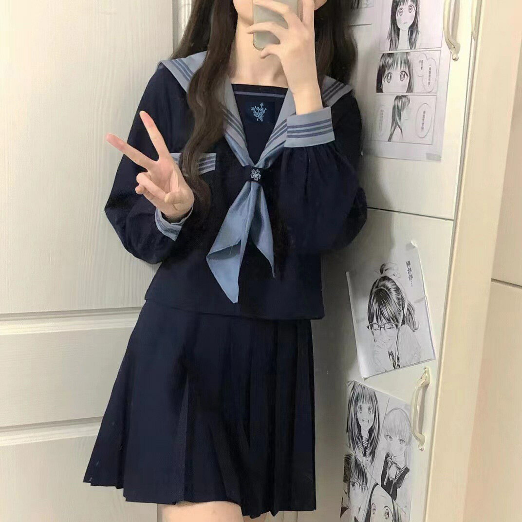 女子高校 学生服 セーラー服 3点セット 制服 コスプレ コスチューム 定番 日常用 可愛い おしゃれ 人気 学園祭 制服セット 学生服 女子高生 制服 高校生制服 学生服 女子高校生 JK制服 衣装 仮装 ハロウィン