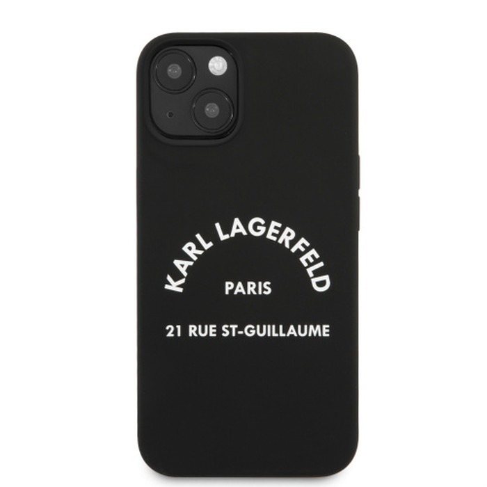 KARL LAGERFELD 公式 ライセンス 背面 iPhone 13 シリコンケース カール ラガーフェルド ファッション アパレル ブランド アイフォン カバー 保護 シンプル おしゃれ オシャレ