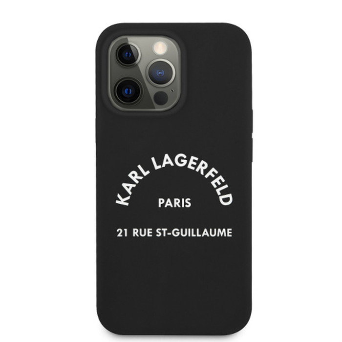 KARL LAGERFELD 公式 ライセンス 背面 iPhone 13 Pro シリコン ケース カール ラガーフェルド ファッション アパレル ブランド アイフォン カバー 保護 シンプル おしゃれ オシャレ