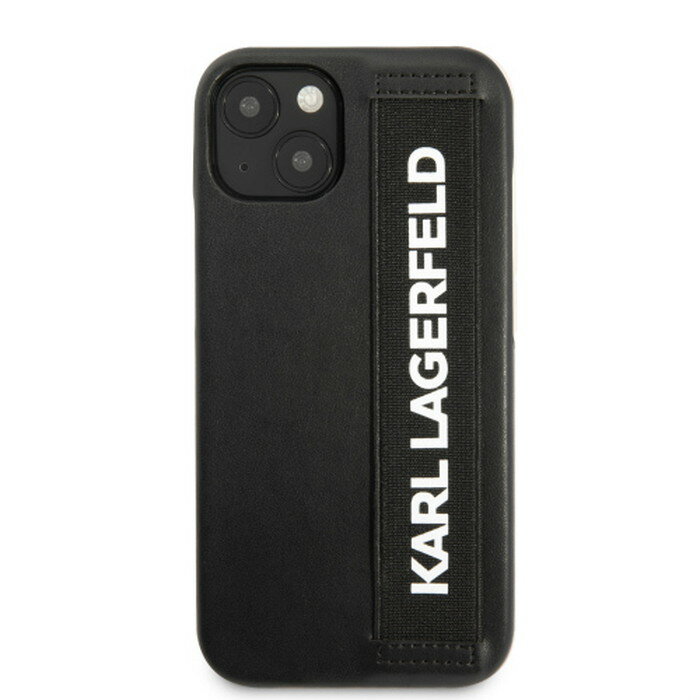 KARL LAGERFELD 公式 ライセンス 背面 iPhone 13 スマホ ケース ロゴ ストラップ カール ラガーフェルド ファッション アパレル ブランド アイフォン カバー 保護 シンプル おしゃれ