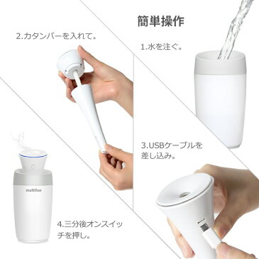 加湿器 卓上 オフィス usb 加湿器 加湿 卓上 加湿器 おしゃれ 加湿 器 持ち運び 超音波 静音 ミニ加湿器 ディフューザー ホワイト ピンク 静音設計 花粉症 対策 グッズ 花粉症対策 wtb