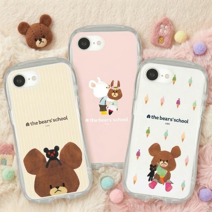 iPhone17e 16e ケース くまのがっこう キャラクター iPhone 17e 16e SE後継 耐衝撃 ジャッキー チャッキー デイビッド ベージュ カバー スマホカバー スマホケース アイフォン16e
