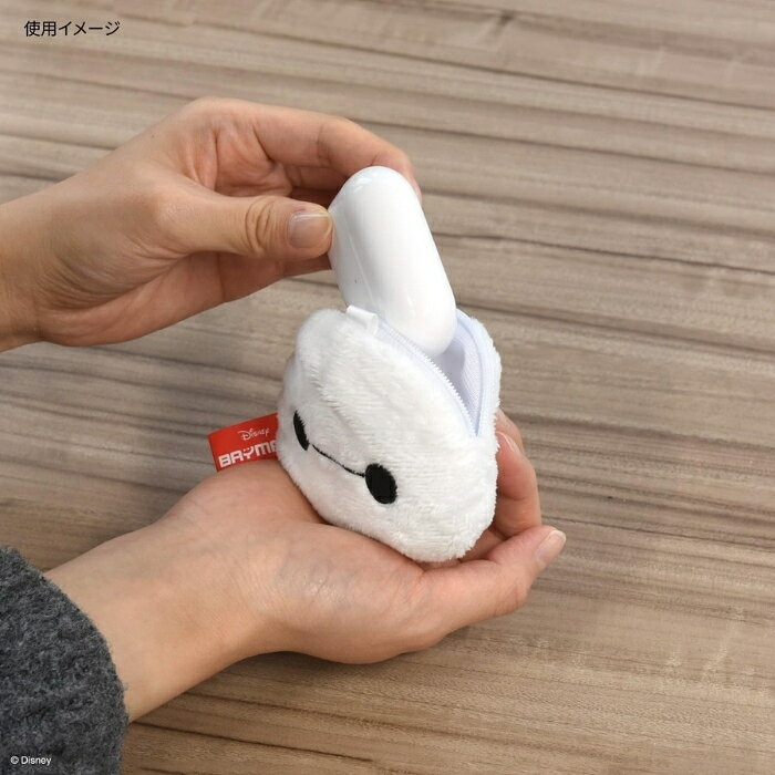 ベイマックス ポーチ ディズニー Disney かわいい キャラクター 化粧ポーチ ミニポーチ イヤホンケース 充電ケーブル ガジェット ケース 小物収納 BAYMAX コインケース 小銭入れ カラビナ付き ファスナー付き Disneyグッズ おしゃれ 人気 ふわふわ ガジェットポーチ マ whitebang-10174648 ケース・フィルムのWhiteBang サンプル画像3