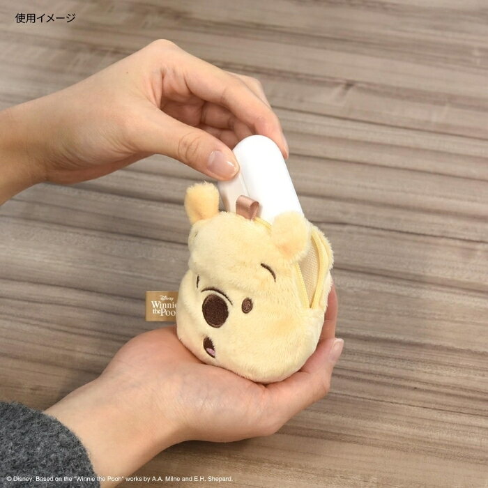 くまのプーさん ポーチ ディズニー Disney かわいい キャラクター 化粧ポーチ ミニポーチ イヤホンケース 充電ケーブル ガジェット ケース 小物収納 Pooh コインケース 小銭入れ カラビナ付き ファスナー付き Disneyグッズ おしゃれ 人気 ふわふわ プーさん ガジェット whitebang-10174647 ケース・フィルムのWhiteBang サンプル画像3
