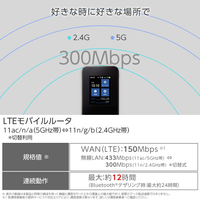 【中古】 NEC Aterm MR03LN WiFiルーター LTE対応モバイルルーターPA-MR03LN モバイルルーター simフリー wifi ルーター 11ac 動作確認済み 本体のみ ブラック 新生活 新生活家電 一人暮らし