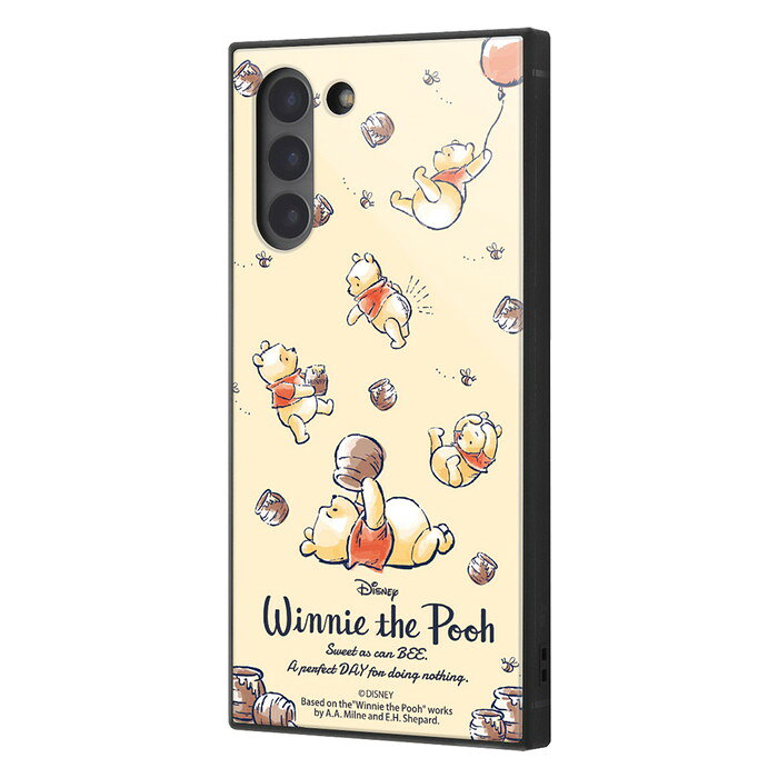 Galaxy S21 5G ケース ディズニー プー イングレム くまのプーさん エアクッション 衝撃吸収 耐衝撃 スクエア 軽量 TPU ハイブリッド KAKU 『くまのプーさん/Perfect Day』 SC-51B SCG09 SM-G9910 スマホケース スマートフォンケース 保護カバー スマホカバー キャラクター